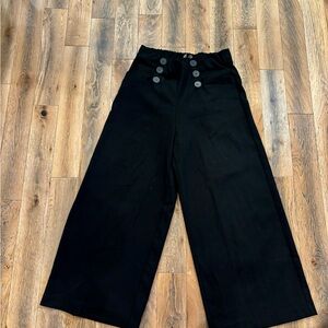 Zara Slight Crop Wide Leg Knit Pant